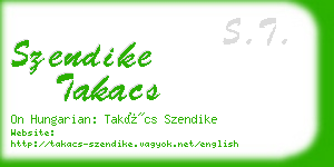 szendike takacs business card